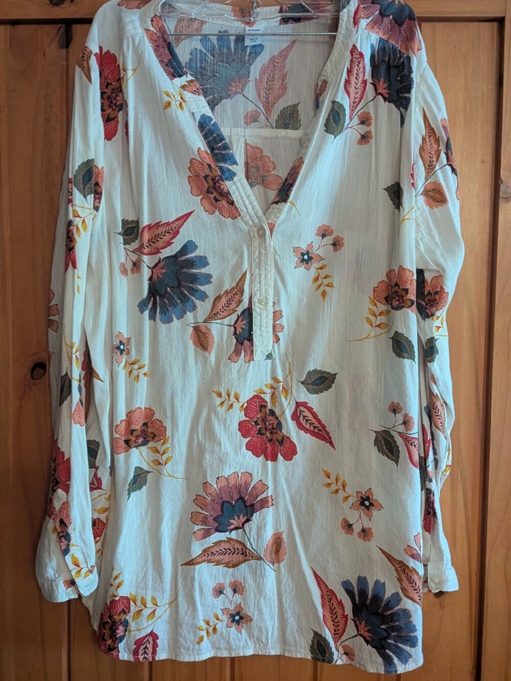 Old Navy Floral Cotton Tunic- NWOT- Size L